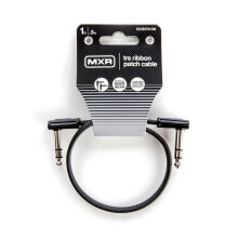 Jim Dunlop, 1/4-Inch Right Angle MXR Ribbon TRS Patch Cable 1 ft|0.3 m (DCISTR1RR)