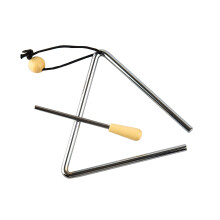 Musfunny Triangle Percussion Instrument 6 inch: Hand Triangle Instrument with Striker - Steel Triangle with Hanging Loop for Concerts Musical Perform
