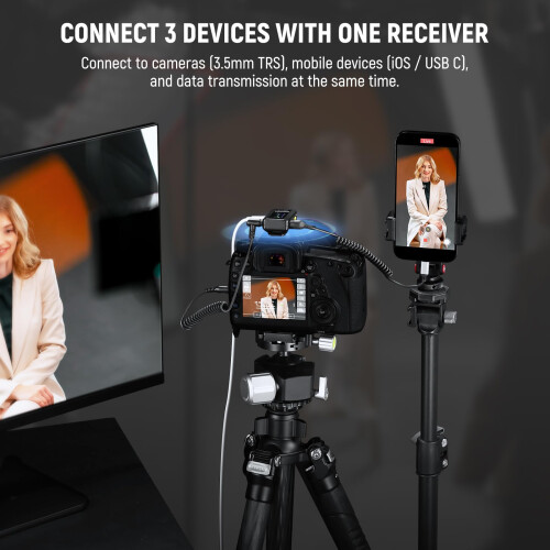 Neewer NEEWER CM28 PRO Wireless Lavalier Microphone + Charging Case, Noise Canceling 9H 1