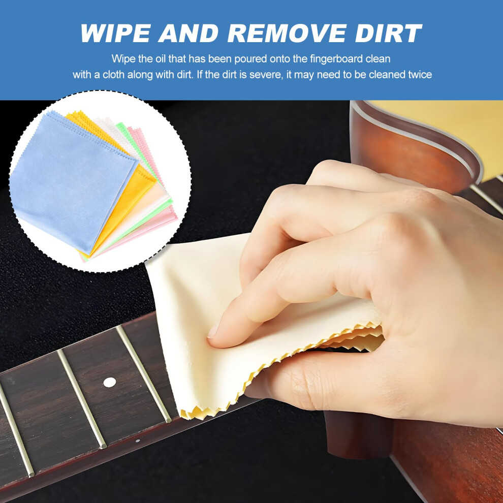 Reajoys Guitar Cleaning Cloth For Instrument, 5Pcs Microfiber Piano Gu