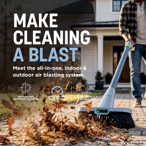 Shark Shark BlastBoss All-in-One Cordless Air Blasting System With BlastBroom - Sky AB2111UKBL 1