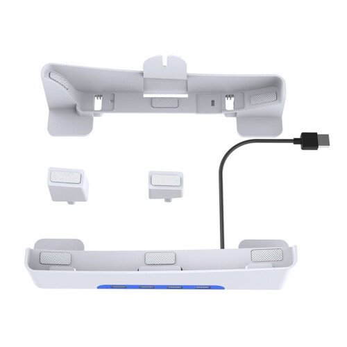 Horizontal Stand for PS5 Slim/Pro Console Bracket with 4-Port USB Hub Base for PS5 Slim Digital Game Console Dock Mount