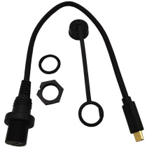 Câble USB-C Étanche IP67, Connecteur Type-C 3.1 3A, Rallonge de 30 cm pour Montage sur Panneau, Idéal pour Voitures, Yachts et Motos