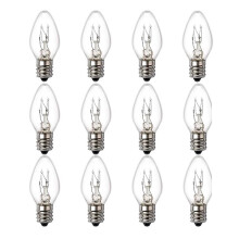 15-Watt-Himalaya-Salzlampenbirnen, 12er-Pack Dimmbare Nachtlichtbirnen mit E12-Sockel, für Steinsalzlampen