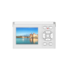 HD Digital Camera Student Activity CCD Selfie Card Camera 50 Million Pixels 2.2 Inch Display for Travel White