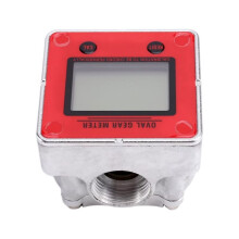 Digital Display Flow Meter Aluminum Oval Gear Flow Meter Liquid Oil Meter for Oil Kerosene Gasoline Motor Oil
