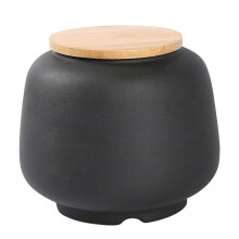 Urne Funéraire Personnalisée en Céramique pour Animaux de Compagnie, Style Rétro Japonais Noir