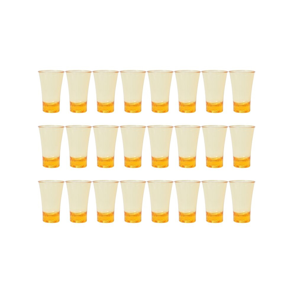 24Pcs 30Ml Polystyrene Shot Glasses For Spirits, Cocktails, Multicolored Ombre Design Yellow 4713786109527
