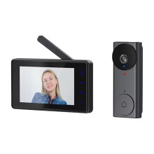 Sonnette Vidéo Intelligente avec Double pour Audio et Bouton de Commande pour la Maison