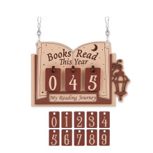Bücherzähler für Dieses Jahr - Bücherzähler-Schild für die Heimbibliothek, Bücherzähler für Lehrer