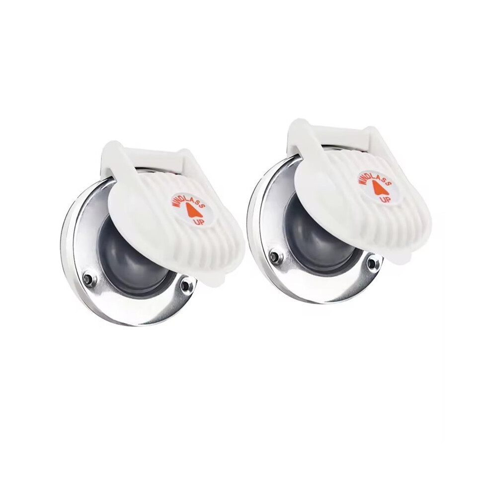 2 Pcs Marine Anchor Windlass Foot For 12V/24V Boat Yacht Replacement Boat Accessory Control White 4711679281107