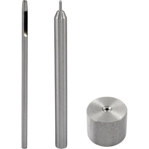 Utensile per Punzonatura di Occhielli, Punzone per Occhielli da 2 mm (Include Base e Pistone) per Tende In Tessuto e Pelle DIY 2