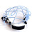 A Topographic Mapping Instrument EEG Cap, EEG Machine Electrode Cap Silicone Solid Adjustable Size 6