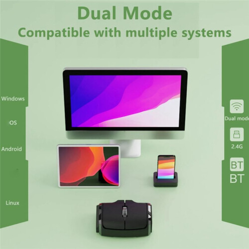 2.4G Wireless Finger Mouse 1000DPI Ring Mouse Horizontal and Vertical Use Perfect for PC Laptop Computer 2
