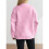 Damenpullover: Langärmlig, Leicht, Lässiger Strickpullover in Großen Größen Rosa Einheitsgröße 5