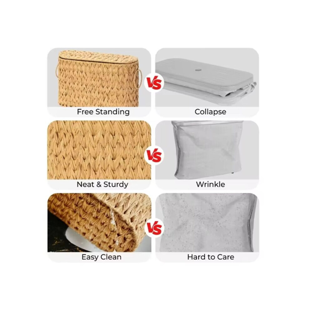 Large Vintage Woven Basket Toilet Paper Holder with Lids Storage for Home Hotel Bathroom Large Capacity-image-OPC-PVMXZ9V-NEW