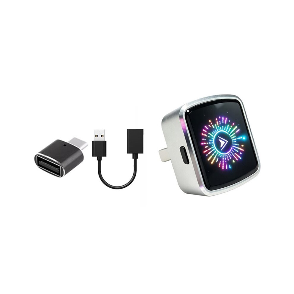 Rgb Colorful Intelligent Button Switching Wireless Carplay Box Android Auto Car Interconnect Adapter Light 4713394322998