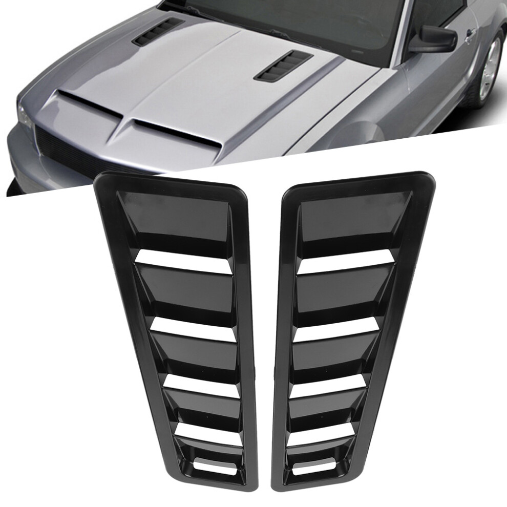 Abs Bonnet Air Intake Trim 2 Pack Universal Black 7293282836556