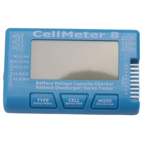 RC Cellmeter 8 Digital Battery Capacity Checker Controller Tester Voltage Tester for Li-Ion NiMH Nicd Cell Meter