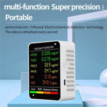 Detektor Jakości Powietrza 6 w 1 PM2.5 PM10 HCHO TVOC CO CO2 Monitor Formaldehydu