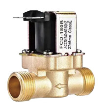 Brass Electric Solenoid Valve DC12V Integration Faucet Solenoid for Valve Control Normally Closed G1/2''