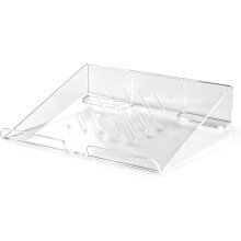 Slim Acrylic Laptop Stand, Portable Ventilated Desktop Riser for Desk, 11-17 Inch