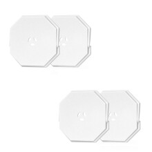 4 Pcs Mounting Blocks Kit Octagon Wall Plate for Outdoor Light or Camera, Fits 1/2 Inch Lap Height Siding