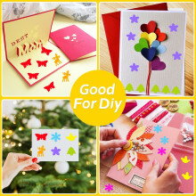 3pcs Paper Cutter for Crafts Hole Punchers Tool Set 3/8" 5/8" 1" Heart Paper Shapes for Card Making Scrapbooking