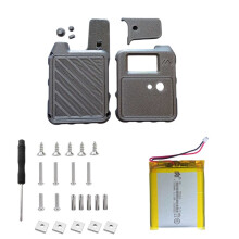 Case and 3000mAh Battery Set for Wio Tracker L1 Development Board - All-in Enclosure Screen Protection Shell Silver Gray