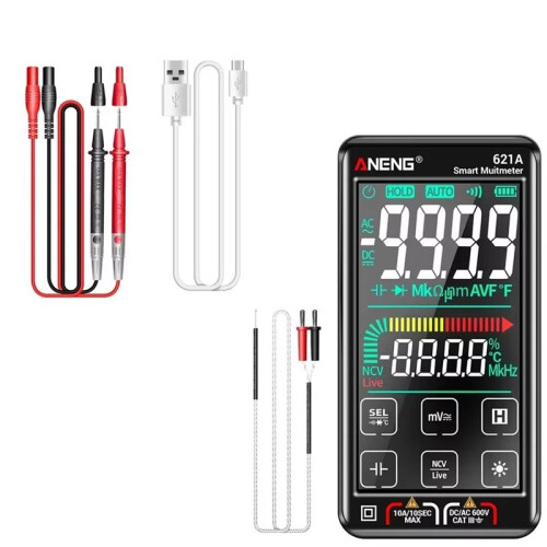 ANENG 621A Digital Multimeter ACfor  Voltage Current Tester 6000 Counts Temperature Capacitance Resistance Frequency