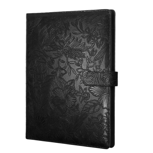 Porte-Documents Professionnel, Classeur en Similicuir Texturé Gaufré pour Bloc-Notes, Carnet de Notes et CV