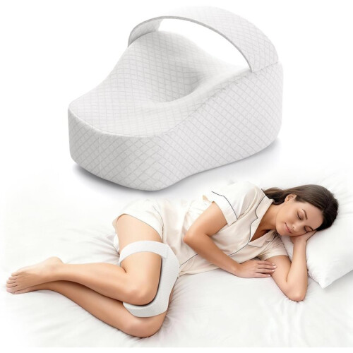 Knee Pillow for Side Sleepers, Memory Foam Leg Pillow for Side Sleeping, Between Legs Pillow for Relief Sciatica 1