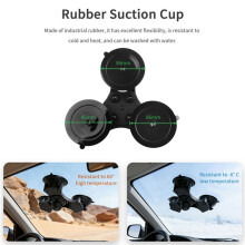 Triple Suction Cup Base with 1.5" Heavy Duty 3 Suction Car Mount Base Compatible with VIN-XP-03-3L