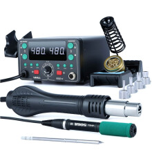 YIHUA T12 Soldeerstation Kits Snel Opwarmende Hetelucht Soldeerbout LCD Automatische Slaapstand Kanalen voor SMD PCB Reparatiegereedschap EU-Stekker