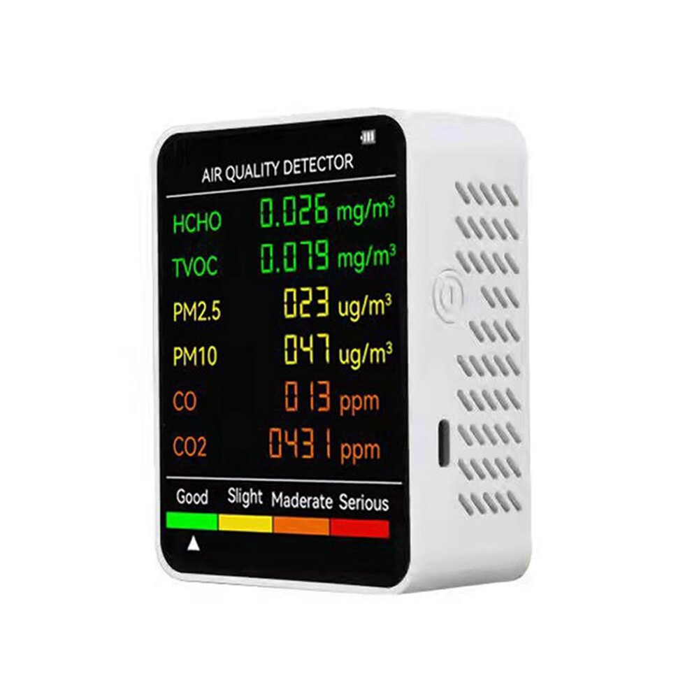 6 In 1 Pm2.5 Pm10 Hcho Tvoc Co Co2 Air Quality Detector Co Co2 Formaldehyde Monitor 4713487898164