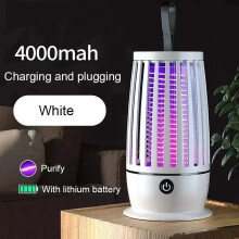(White Plug-in) Lenovo Mosquito Trap Lamp Night Light USB Rechargeable Radiation-Free Insect Repeller for Home Garden Patio Outdoor Indoor Use