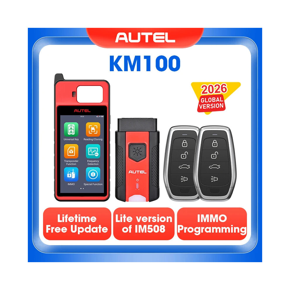 (Key Tool, Mexico) Autel Maxiim Km100 Key Fob Programming Immobilizer Tool 2Pcs Autel Ikey 60S Key Generation Immo Key Learning On 99% Car Km100x 3891384336208