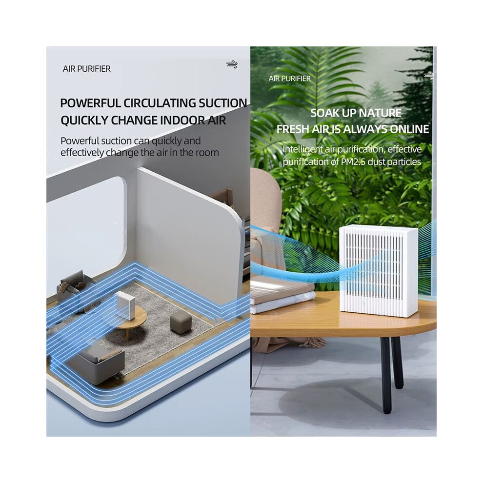 Hepa Filter Desktop Air Purifier Portable Odor Eliminator & Air Freshener For Car, Bedroom, Office Compact Air Cleaner 4713746202909
