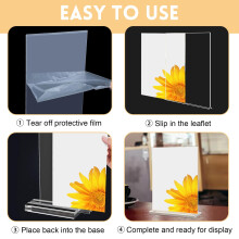 Samamoca A5 Acrylic Sign Holder,3Pack Double Side Display ,Acrylic Poster Menu Holder,A5 Clear Poster Holder Perspex Display Stand,Great for Restaura