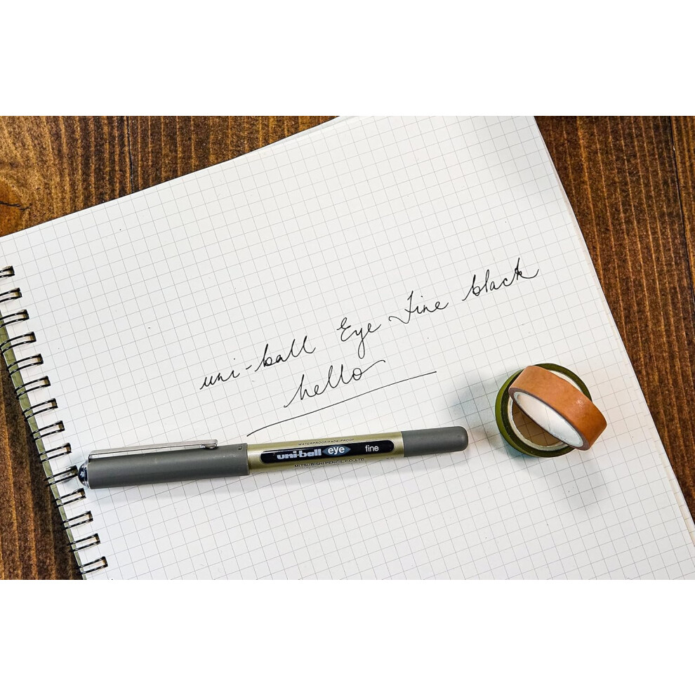 Uni-Ball Ub-157 Eye Rollerball Pens. Premium Fine 0.7Mm Ballpoint Tip For Super Smooth Handwriting, Drawing, Art, Crafts And Colouring. Fade And Wate