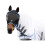 (X Full, Black/Light Blue) Hy Mesh Fly Mask Without Ears 2