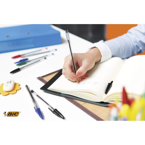 BIC BIC Cristal Original Ballpoint Pens Medium Point (1.0 mm) â“ Assorted Colours, 1