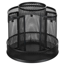 Desk Organizer, Rotating Caddy, Mesh Black - Rotundity Pencil Holder, Teacher