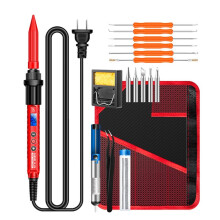 ANENG SL106 Digital Electric Soldering Iron 110V Adjustable Temperature Welding Solder Repair US Plug Soldering Kit Tool 17PCS