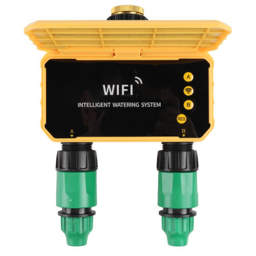 2-Way Solar Irrigation Timing Controller Solar Irrigation Timer Automatic Irrigation System Outdoor Water Timer WIFI