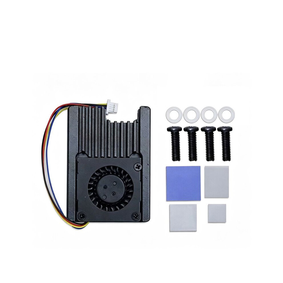 For Raspberry Pi Cm5 Heatsink Cooler Alumium For Rpi Cm4 Dedicated Heatsink With Pwm Temperature-Controlled Fan Black 4712791054518