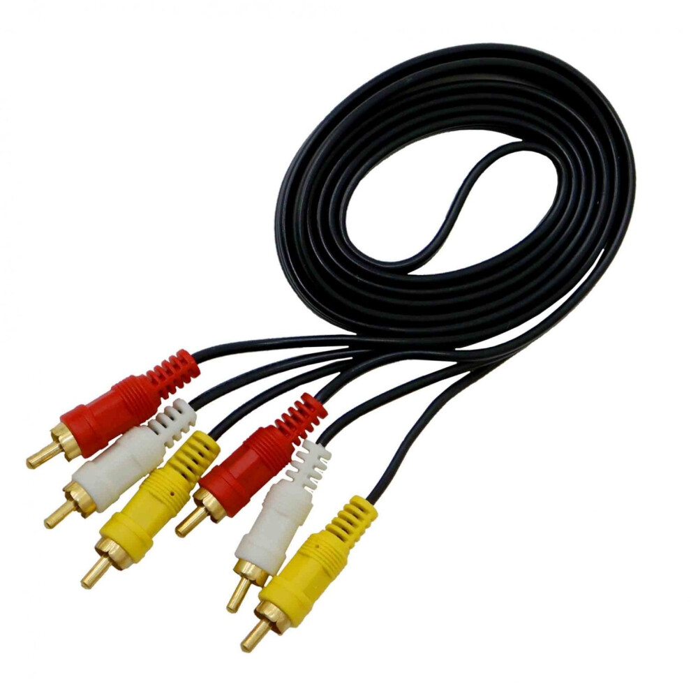 Oypla 1.5M Triple 3 Phono 3Rca To 3Rca Av Audio Video Cable Lead Gold 638353966478