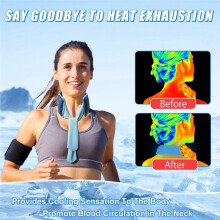 Summer Neck Cooling Cold Sensation Ice Scarf Ice Pack Sports Headscarf Pet Ice Scarf Reusable