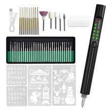41Pcs Engraving Pen Set with LED Light,USB Rechargeable Cordless Engraving Machine,Engraving Tools for Artists and DIY