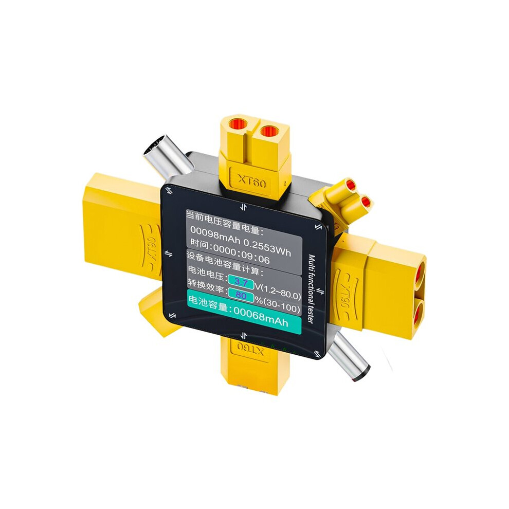 Xt369p Digital Voltmeter Ammeter Wattmeter Current Capacity Tester Xt60 Xt30 Xt90 Plug For Model Aircraft Power Meter A 4712693174185